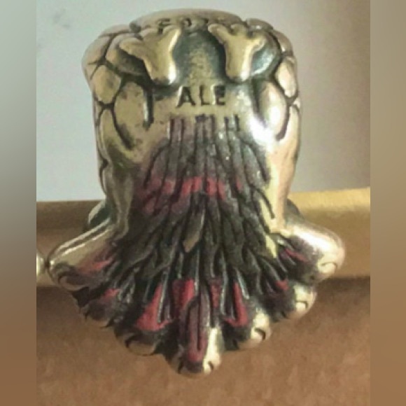 Authentic Retired Peacock Charm with CZ Tail Feathers - Picture 5 of 5